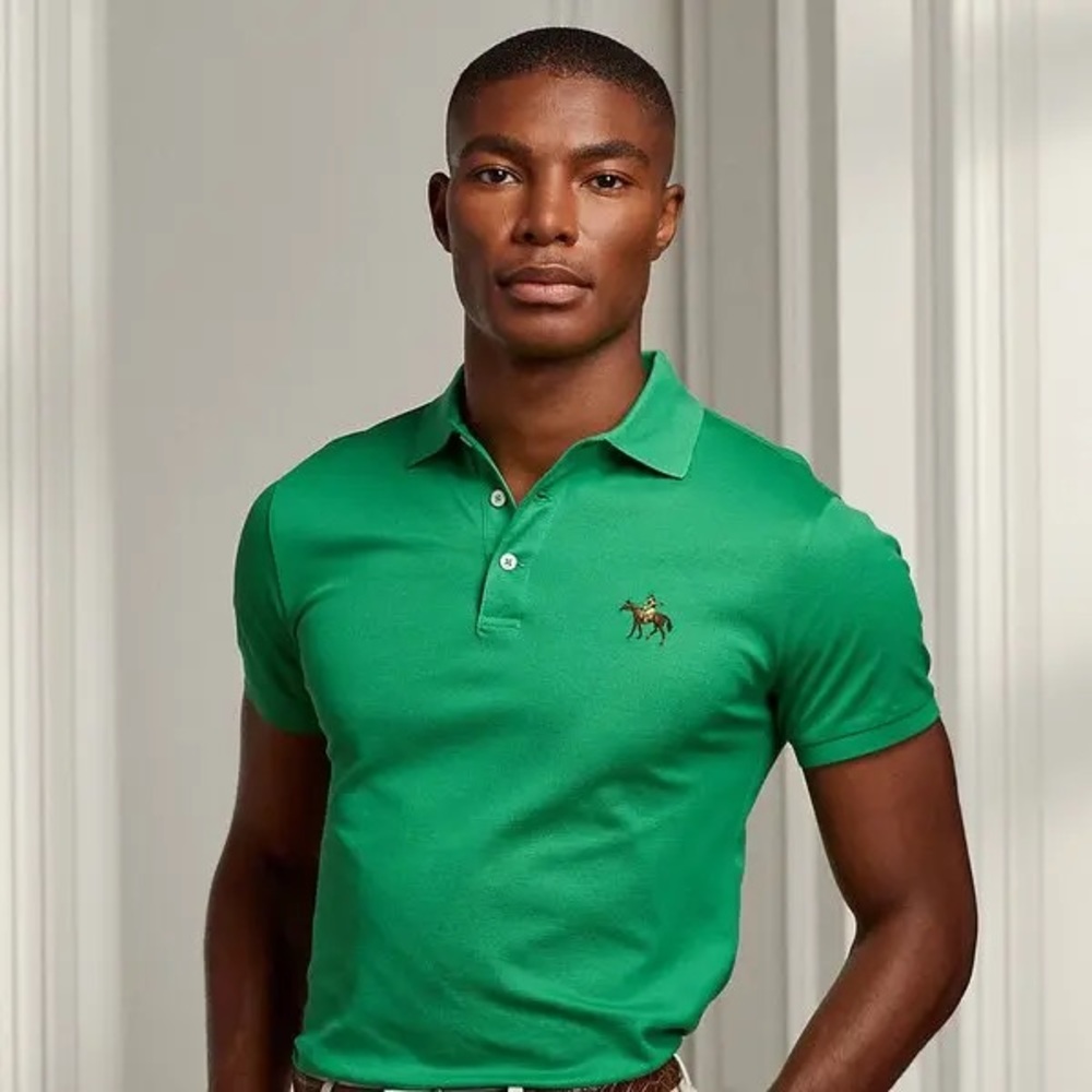 Ralph Lauren Purple Label Polo Shirt Mens Small Pique Cotton Italy